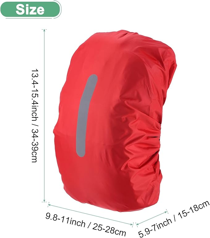 Waterproof Backpack Rain Cover Waterproof Backpack Cover, Bag Rain Cover with A Vertical Reflective Strap for Hiking/Biking/Camping/Outdoor Traveling