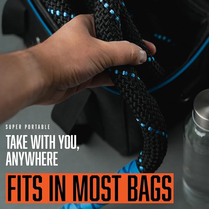 Weighted Jump Rope - 2.9lbs, 9.9 Feet Long Jump Ropes for Fitness, Home Workout Rope, Skipping Rope for Exercise, Total Body Workout Equipment, Durable Jumping Rope by Fitby