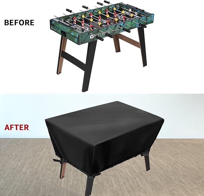 Foosball Table Cover, Waterproof Football Table Cover Soccer Table Cover Outdoor Indoor Fooseballs Table Covers (57X45X30 inch)