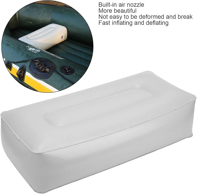 Inflatable Boat Seat Cushion for Kayak Fishing Boat, Soft PVC Moistureproof Outdoor Gear Cushion Accessory