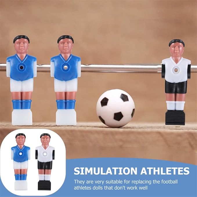 Resin Football Man Doll Foosball Replacement Part 16Pcs Resin Lovely Soccer Wear-Resistant Foosball Guys Foosball Table Soccer Men Football Table Player