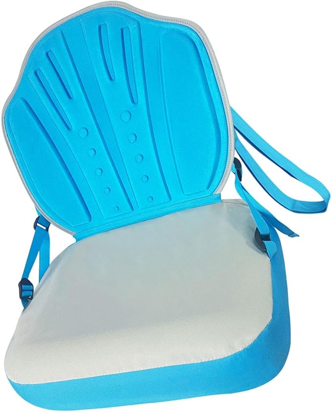 Kayak Seat Inflatable Accessory Adjustable Strap Easy to Install with Backrest Paddle for Rowboats Kayaks Rafting