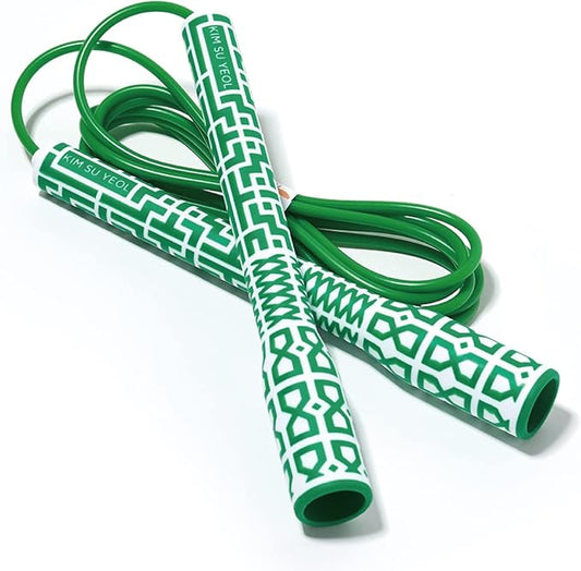 Skipping Jump Rope for Fitness Workout - Light Weight, Adjustable, Tangle Free, Excellent line control for Cardio Boxing, CrossFit, Training Exercise All Ages and Gender ( Special Luxury, KA-220, Made in Korea)