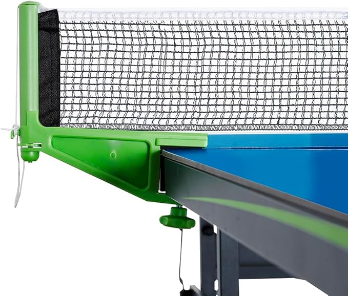 JOOLA Outdoor Table Tennis Table - Multi Use Conference Table Dining Table - Concrete Wood Look Includes Steel Outdoor Ping Pong Net Set & Frame - Hybrid Indoor Outdoor Ping Pong Table