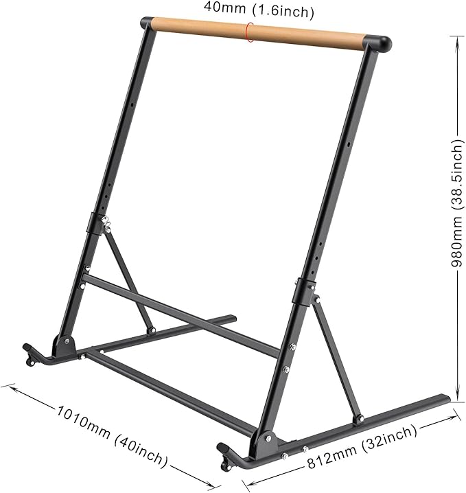 Height Adjustable Ballet Barre, Heavy Duty Freestanding Dance Bar, Anti-Slip Sturdy for Kids & Adults, Ideal for Home, Ballet, Fitness, Yoga