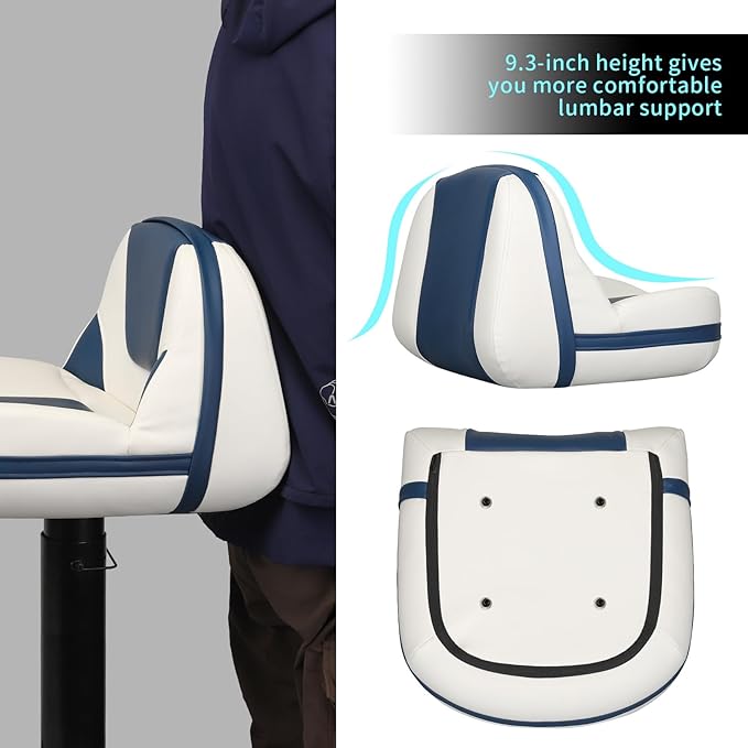 Leader Accessories Pro Casting Boat Seat Lean Pro Fishing High Back Bass Boat Seat