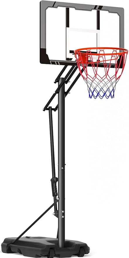 Kids Basketball Hoop Easy Adjustable 4.0-8.5 FT, Portable Basketball Goal System for Kids/Teens/Youth, 33" Shatterproof Backboard, Outdoor & Indoor Use
