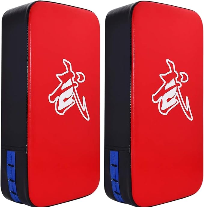 TLBTEK Taekwondo Kick Shield - Muay Thai MMA Karate Kickboxing Training Pads - Curved Leather Strike Shield