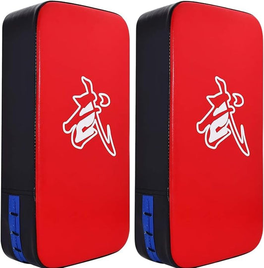 TLBTEK Taekwondo Kick Shield - Muay Thai MMA Karate Kickboxing Training Pads - Curved Leather Strike Shield