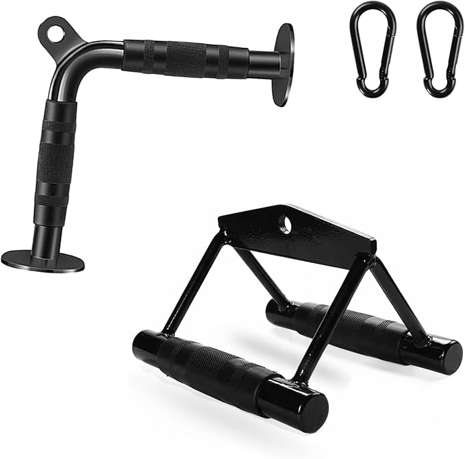 Cable Attachments for Gym, Cable Machine Attachment Set, LAT Pulldown Attachments, Cable Machine Accessories, Tricep Pull Down Attachment, Home Gym Accessories