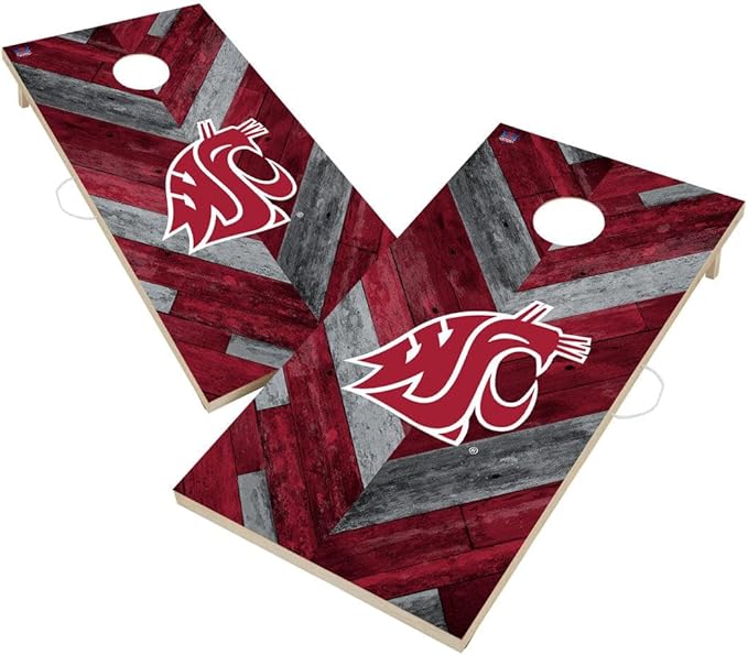 College Team Cornhole Boards, 2x4 Regulation Corn Hole Game Set, Officially Licensed Cornhole Game, Perfect for Tailgates