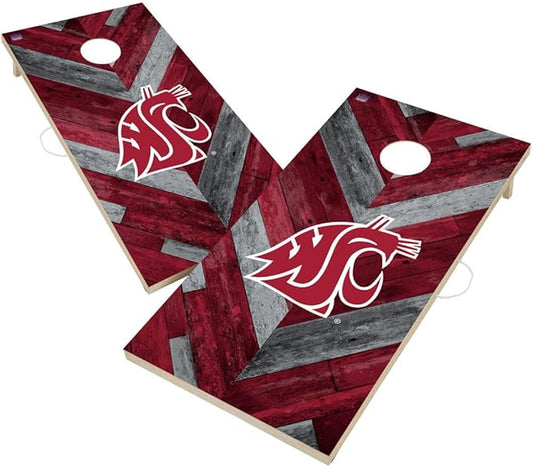 College Team Cornhole Boards, 2x4 Regulation Corn Hole Game Set, Officially Licensed Cornhole Game, Perfect for Tailgates