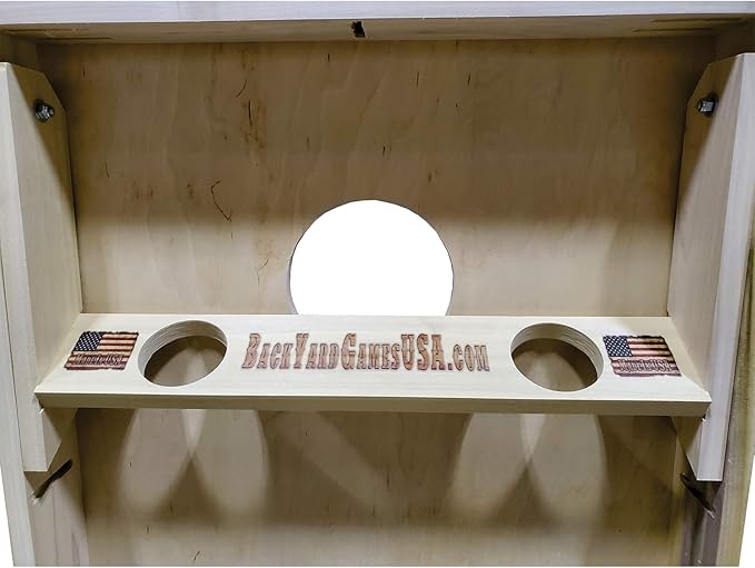 American Flag Series - Premium Cornhole Boards w Cupholders and a Handle - Includes 2 Regulation 4' x 2' Cornhole Boards w Premium Birch Plywood and 8 Cornhole Bags
