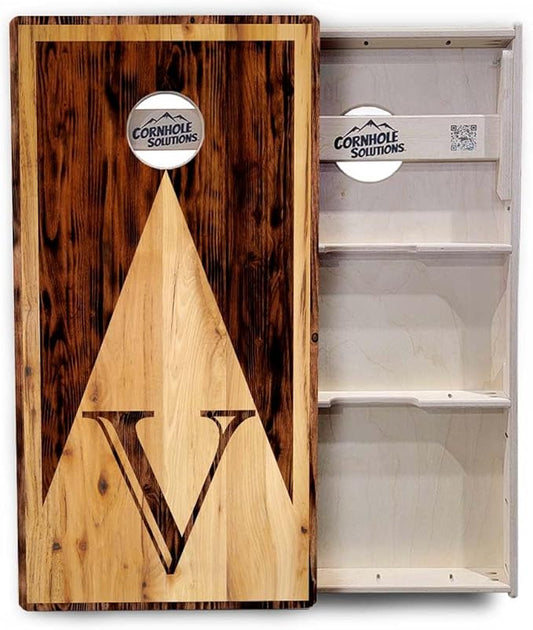 Tournament Cornhole Boards - Regulation 2'x4' Set 3/4" Baltic Birch - Bags Sold Separatetly (Wood Letter Design)
