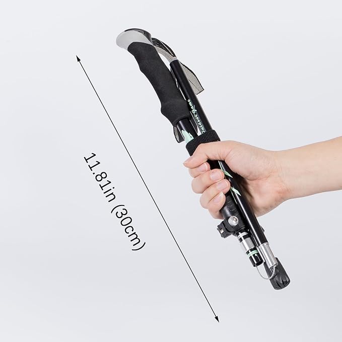 Trekking Poles - 1pc Sports Aluminium 7075 Anti Shock Walking Trekking Hiking Stick Pole,Ultralight Alpenstock,Adjustable Quick,Single Collapsible Pole