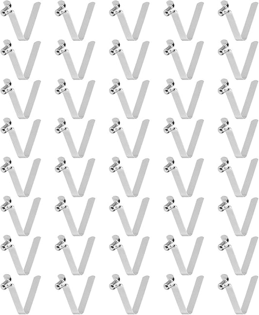 HARFINGTON Single Button Kayak Paddle Snap Spring Clip Spring Steel V-Shaped Hollow Lift Telescopic Locking Tube Pole Clips for Tent Camping