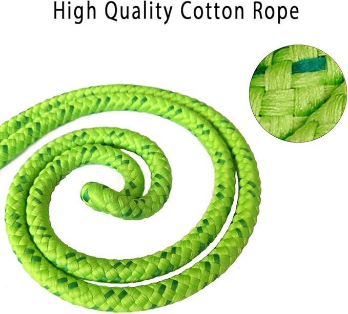 EGOSKY Jump Rope Kids, 7.2ft Children Adjustable Cotton Skipping Rope with Wooden Handle for Boys Girls Fitness Outdoor Activity