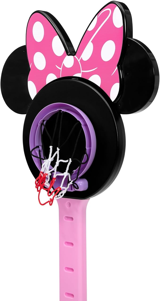 Minnie Mouse Plastic Basketball Set by Delta Children – Includes Basketball Hoop, 1 Basketball and Ball Pump