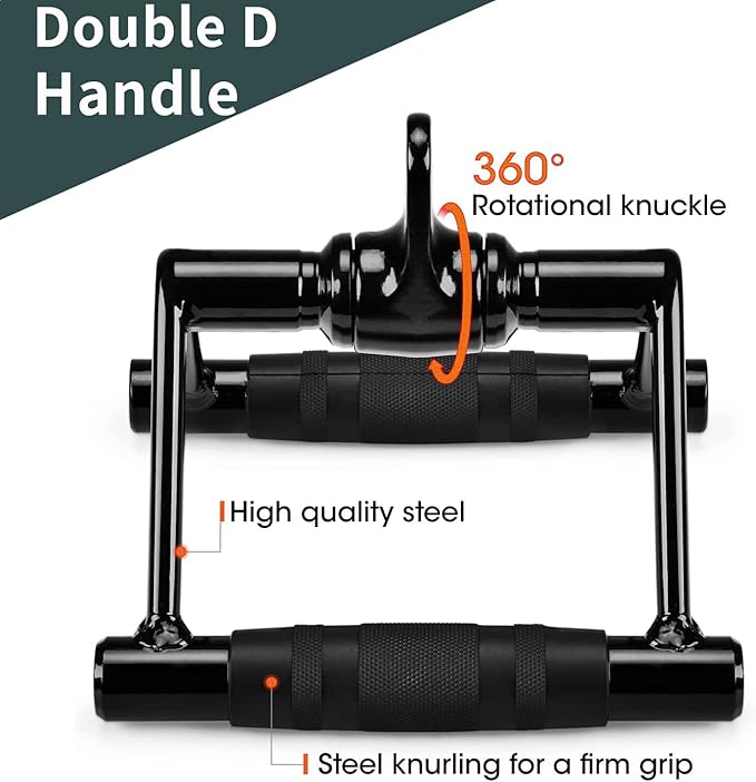 Cable Attachments for Gym, Cable Machine Attachment Set, LAT Pulldown Attachments, Cable Machine Accessories, Tricep Pull Down Attachment, Home Gym Accessories