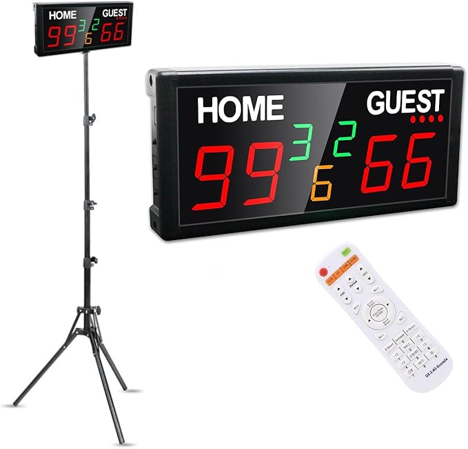 Battery Power Score Keeper 4 Modes Electronic Digital Scoreboard - V30L7 with Remote and Manual Button for Cornhole Volleyball Hockey Shuffleboard Baseball Board Game Portable Score Keeper