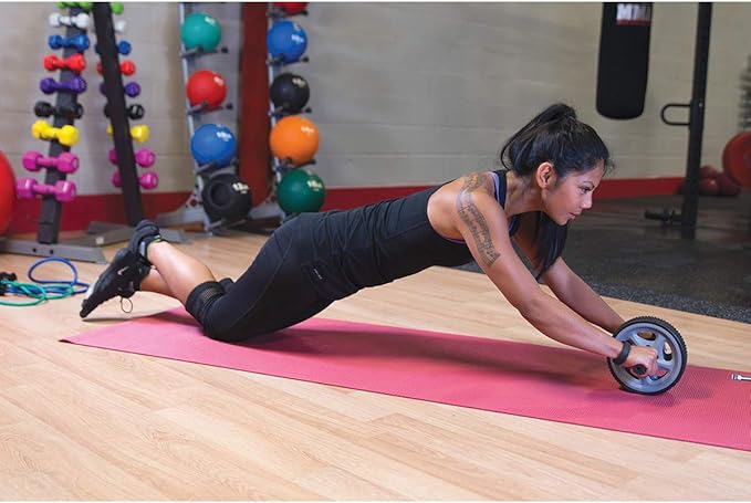 Body-Solid Tools Ab Roller Wheel - Core Strengthening Abdominal Workout Exercise Tool, Ideal for Oblique Plank Exercises