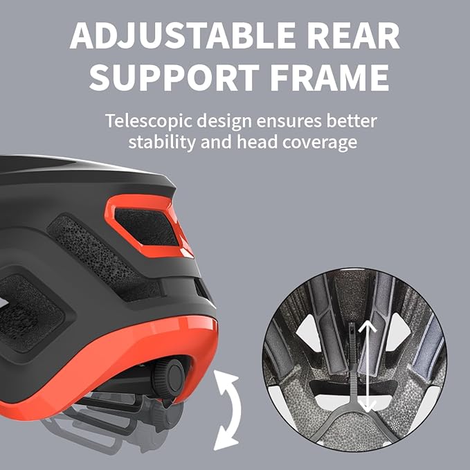 Bike Helmet for Adult Men & Women, Lightweight Bicycle Helmet, Adjustable Strap with Magnetic Buckle, Cycling Helmet for Mountain & Road Bike