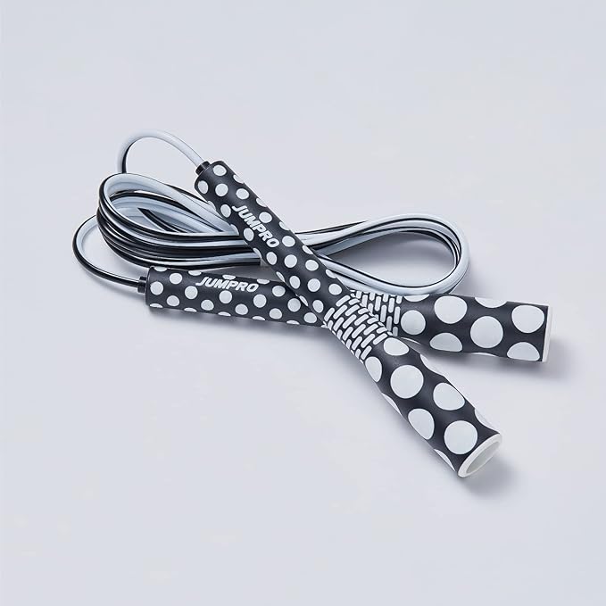 Skipping Jump Rope for Fitness Workout - Light Weight, Adjustable, Tangle Free, Excellent line control for Cardio Boxing, CrossFit, Training Exercise All Ages and Gender ( Special Luxury, KA-220, Made in Korea)