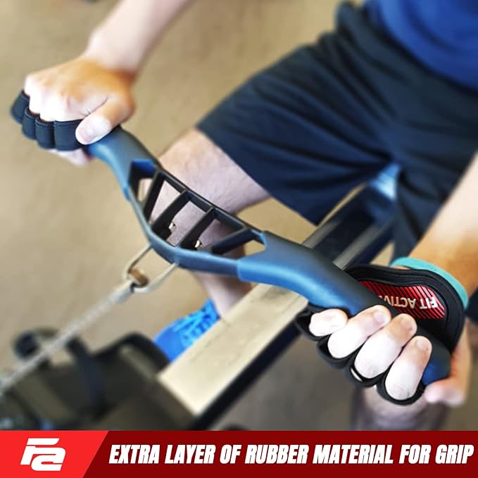 Fit Active Sports Workout Gloves for Gym - Durable Gym Grips, & Grip Pads - Rubber Padding to Avoid Calluses - Suits Men & Women