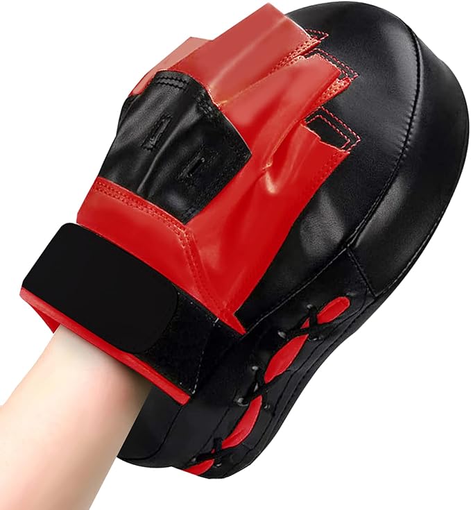 Valleycomfy Boxing Curved Focus Punching Mitts- Leatherette Training Hand Pads