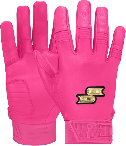 SSK Showcase Youth Baseball Batting Gloves - Durable Full Cabretta Leather Glove - 8 Colors