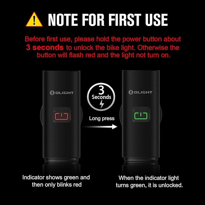 OLIGHT RN 400 LED Bike Lights, 400 Lumens USB Type-C Rechargeable Front Light, IPX7 Waterproof Bicycle Headlight for Road Urban Cyclists Black