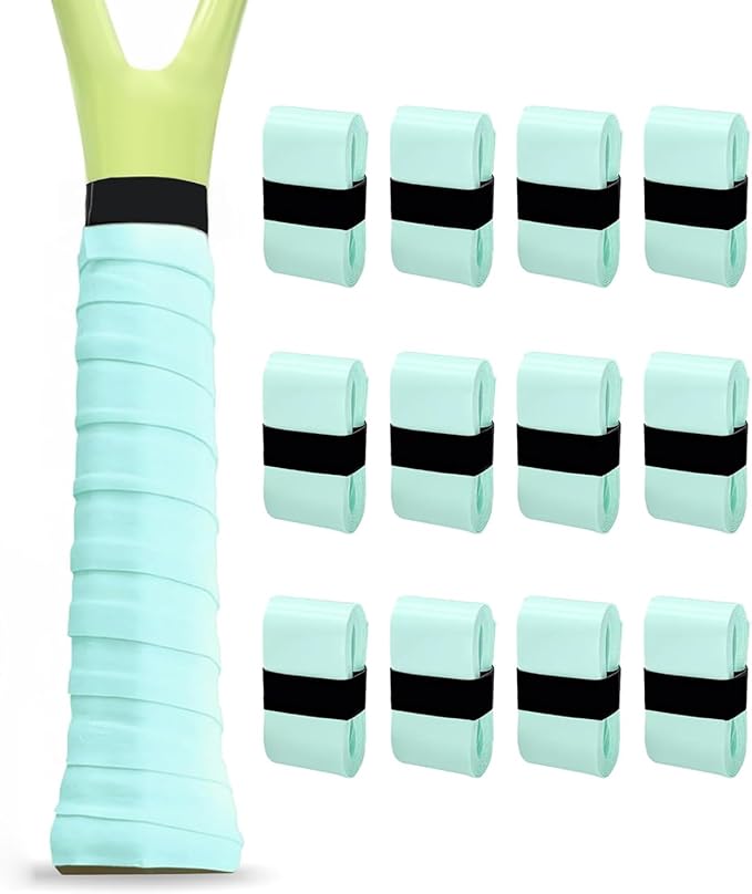 LK Sports Tennis Racket Grip Tape, 12 Pack, Absorbent and Anti-Slip Tennis Overgrip, Precut Soft Pickleball Paddle/Badminton Wrap Grips Tape