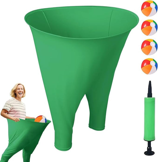 Granny Pants Yard Game Sets, 2025 New Outdoor Party Granny Pants with 4 Bouncy Balls and 1 Pump for Family Reunion Games, Backyard Gatherings & Team Games