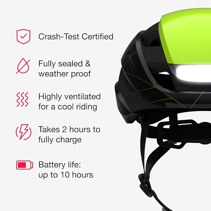 Lumos Ultra Smart Bike Helmet | Customizable Front and Back LED Lights with Turn Signals | Road Bicycle Helmets for Adults: Men, Women