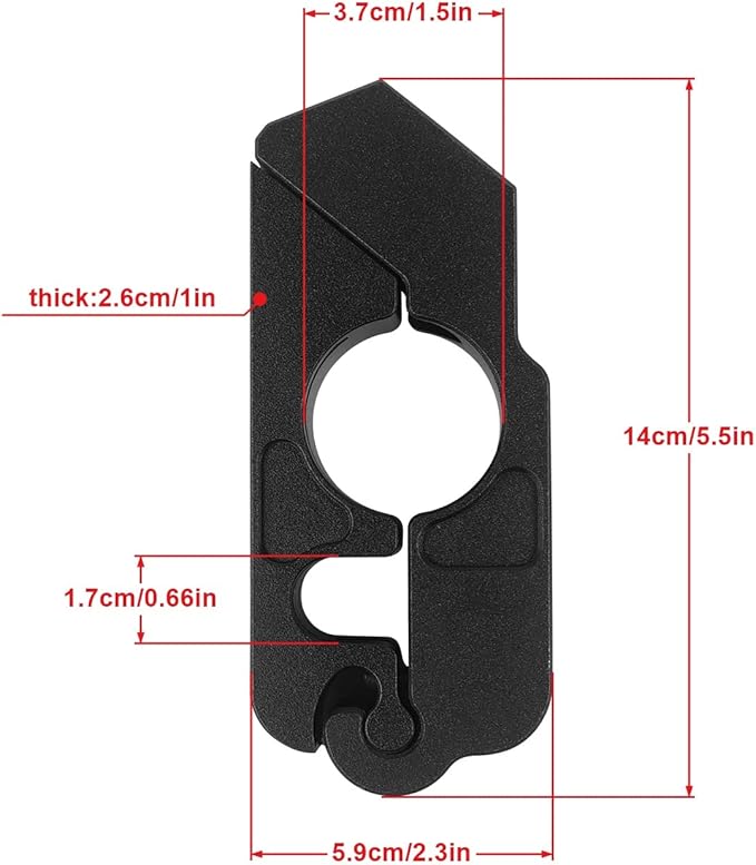 BAIONE Motorcycle Grip Lock Handlebar Throttle Security Lock Anti-Theft Scooters fit for ATV Motorcycles Dirt Street Bike (Black)