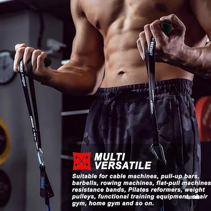 LARA STAR Pull Up Handles Grips Fitness Strap Heavy Duty Cable Machine Handles Training Grip Strength Sling Trainer for Home Gym Pull-up Bars Barbells and Pulling Machines