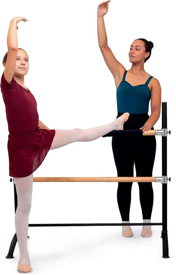 LeStage Ballet Barre - Portable Freestanding Adjustable Training Barre - Pro Series with Foam Protector and Elastic Stretching Strap