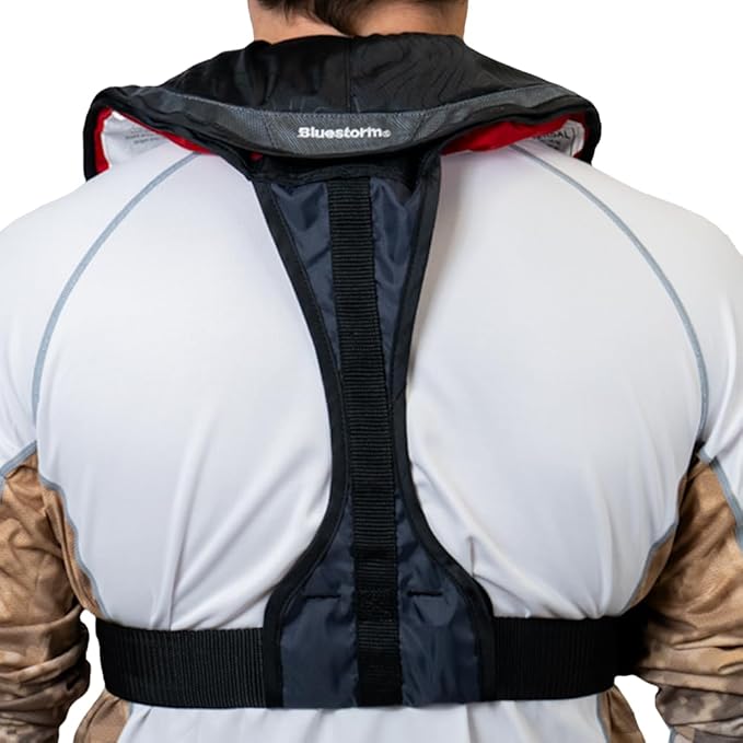 BLUESTORM Stratus 35 Inflatable Life Jacket PFD for Adults | US Coast Guard (USCG) Approved Automatic Self Inflating Life Vest Preserver with Manual Ripcord