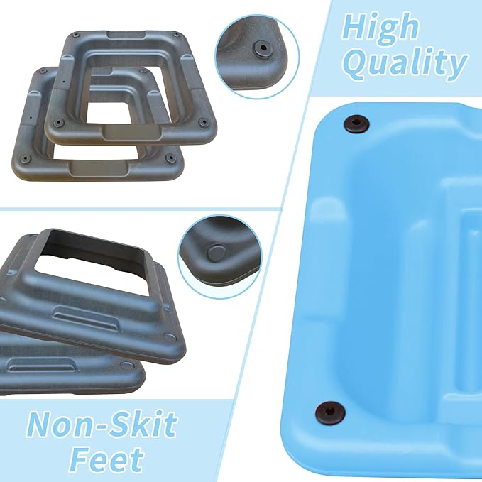 16" x 16" Adjustable Aerobic Step Platform with 4 Risers, Workout Stepper Platform for Home Gym Fitness Exercise