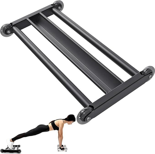 Glute Ham Glider, Multi-Functional Hamstring Roller with Smooth Wheels, V-Bar for Hamstring Curls, Ab Glider Workout & Core Strength Training