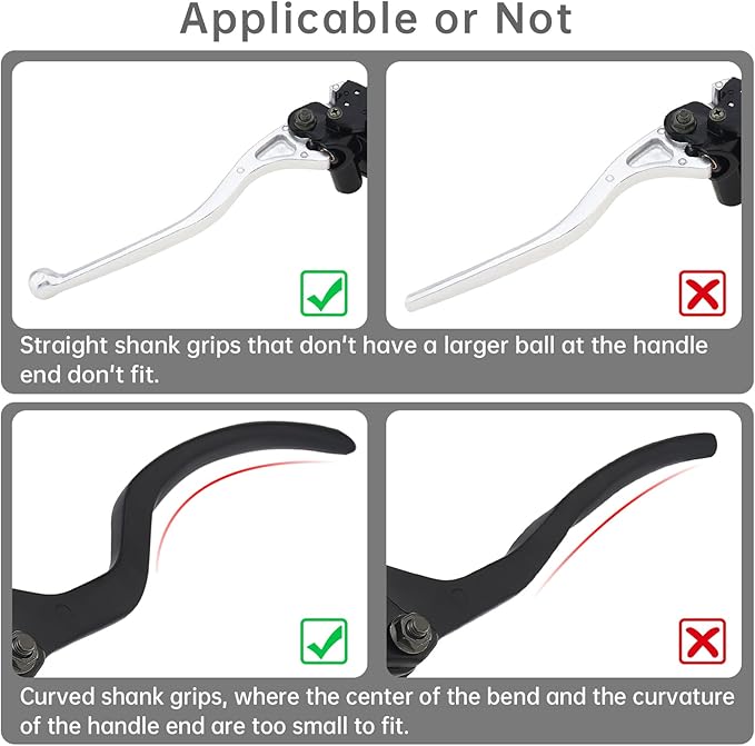 Windance Motorcycle Handlebar Lock Anti Theft Heavy Duty Brake Lever Parking Security Lock for Mopeds Motorbike Bike ATV (Silver)