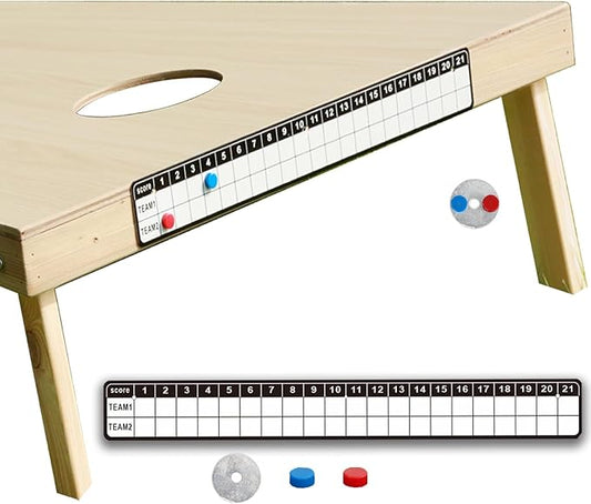 Cornhole Scoreboard Tracker Steel Score Keeper: Durable Corn Hole Scoreboards for Easy Score Tracking Corn Hole Games Ladder Ball Toss Game Pop Darts Popdarts Game (1 Pack-Horizontal)