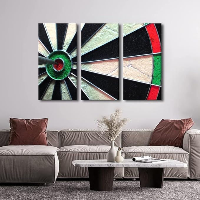 Wall Art Retro Modern Artwork Successful Concept Pictures for Living Room Dart Board Wall Canvas Art House Decorations for Bar Club Posters Prints for Office Home Ready to Hang - 24" Wx36 H