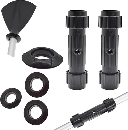 4pcs Kayak Paddle Drip Rings & 2pcs Paddle Connector, Rubber Canoe Paddle Drip Ring, Universal Fit Your Kayak Paddle Shaft, Lightweight Portable Canoe Boat Paddle Accessory