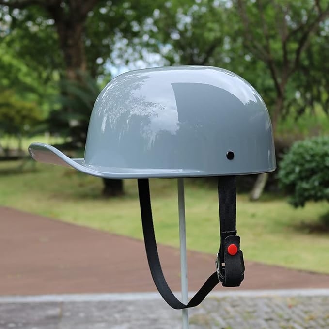 Vintage Open Face Motorcycle Helmet Retro Baseball Cap Half Helmets Men Women for Cruiser Street Scooter Moped Cap Jet with Mask Glasses - DOT Certified