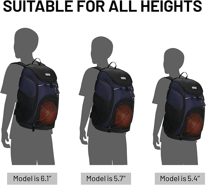 MIER Gym Backpack 40L Basketball Backpack with Ball Compartment & Shoes Storage Multi-Functional Sports Soccer Bag Large Equipment Back Pack Volleyball Backpacks for Men Women