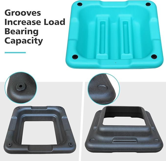 Adjustable Aerobic Step Platform with 4 Risers, Stepper Trainer for Fitness Exercise (Blackish Green)