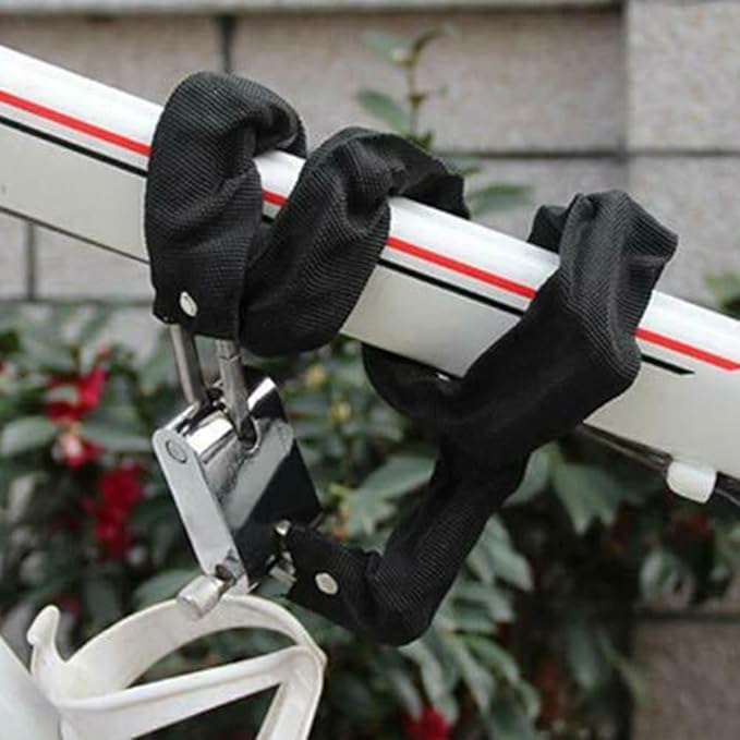 Bicycle Chain Lock Heavy Duty Safety Padlock, 39" Metal Chain Rope Square Head Chain Lock, Bicycle General Anti-Theft Lock, 26 * 80cm/(10" * 2.6 Ft)