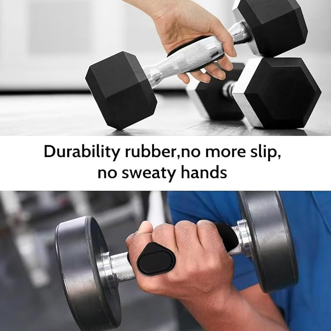 Original Rubber Gym Grips for Weight Lifting, Deadlifts, Ergonomics Shaped Workout Grips for Men Women Palm Protection, Fingerless Workout Gloves