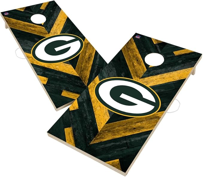 Football Team Cornhole Boards, 2x4 Regulation Corn Hole Game Set, Officially Licensed Cornhole Game, Perfect for Tailgates